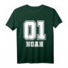 Kinder Noah Name Jungs Nummer Rücken T-Shirt - Personalisiertes Fußball Fan Shirt für Jungen mit Namen und Nummer