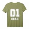 Kinder Noah Name Jungs Nummer Rücken T-Shirt - Personalisiertes Fußball Fan Shirt für Jungen mit Namen und Nummer