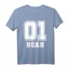 Kinder Noah Name Jungs Nummer Rücken T-Shirt - Personalisiertes Fußball Fan Shirt für Jungen mit Namen und Nummer