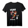 Kinder Jungen 5. Geburtstag Fußball T-Shirt - Geburtstagsgeschenk für 5-Jährige, Fußballfan, mit Deutschland Trikot
