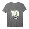 Kinder 10. Geburtstag Fußball T-Shirt für Jungen – Cooles Geburtstagsoutfit für Fußballspieler, ideal als Geschenk für Jungen im Alter von 8 bis 10 Jahren