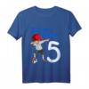 Kinder 5. Geburtstag Fußball T-Shirt für Jungen - Coole Dab Pose, Fußball Motiv & Geschenkidee für kleine Fußballer