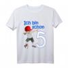 Kinder 5. Geburtstag Fußball T-Shirt für Jungen - Coole Dab Pose, Fußball Motiv & Geschenkidee für kleine Fußballer