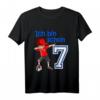 Kinder Fußball T-Shirt zum 7. Geburtstag – Cooles Geschenk mit Zahl 7 und Dab Pose für Jungen und Mädchen