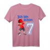 Kinder Fußball T-Shirt zum 7. Geburtstag – Cooles Geschenk mit Zahl 7 und Dab Pose für Jungen und Mädchen