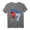 Kinder Fußball T-Shirt zum 7. Geburtstag – Cooles Geschenk mit Zahl 7 und Dab Pose für Jungen und Mädchen