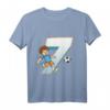 Kinder 7. Geburtstag Fußball T-Shirt für Jungen & Mädchen - Perfektes Geschenk für fußballbegeisterte Kinder