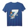 Kinder 7. Geburtstag Fußball T-Shirt für Jungen & Mädchen - Perfektes Geschenk für fußballbegeisterte Kinder