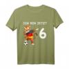 Kinder 6. Geburtstag Fußball Deutschland - Tiger T-Shirt für Jungen, Mädchen & Geburtstagsgeschenk