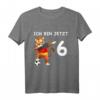 Kinder 6. Geburtstag Fußball Deutschland - Tiger T-Shirt für Jungen, Mädchen & Geburtstagsgeschenk