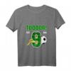 Kinder Tooor! Ich bin 9 Jahre Fußball - Lustiges T-Shirt zum Geburtstag für kleine Fußballer und Fans