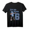 Kinder Fußball T-Shirt zum 6. Geburtstag – Cooles Geschenk für Jungen und Mädchen mit Dabbing Pose und Zahl 6