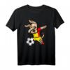 Dabbing Dog Hund Belgien Fußball - Lustiges Nationalflagge T-Shirt für Fußballfans, Trainer & Geburtstagsgeschenk