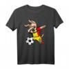Dabbing Dog Hund Belgien Fußball - Lustiges Nationalflagge T-Shirt für Fußballfans, Trainer & Geburtstagsgeschenk