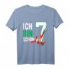 Kinder 7. Geburtstag Junge Fußball T-Shirt - Coole Geburtstagsbekleidung für kleine Fußballfans & Geburtstagsfeier Outfit