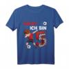 Kinder 5. Geburtstag Fußball T-Shirt für Jungen und Mädchen – Coole Geburtstagsgeschenke mit Dab Tanz Pose, Fußball und Zahl 5