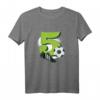 Kinder 5 Jahre 5. Geburtstag Fußball T-Shirt – Perfektes Geschenk für kleine Fußballfans zum Geburtstag