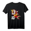 Dabbing Einhorn Unicorn Spanien Fußball - Lustiges T-Shirt mit spanischer Flagge für Fußballfans, Turniere und Geschenkideen
