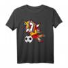 Dabbing Einhorn Unicorn Spanien Fußball - Lustiges T-Shirt mit spanischer Flagge für Fußballfans, Turniere und Geschenkideen