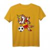 Dabbing Einhorn Unicorn Spanien Fußball - Lustiges T-Shirt mit spanischer Flagge für Fußballfans, Turniere und Geschenkideen