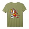 Dabbing Einhorn Unicorn Spanien Fußball - Lustiges T-Shirt mit spanischer Flagge für Fußballfans, Turniere und Geschenkideen