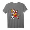 Dabbing Einhorn Unicorn Spanien Fußball - Lustiges T-Shirt mit spanischer Flagge für Fußballfans, Turniere und Geschenkideen