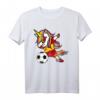 Dabbing Einhorn Unicorn Spanien Fußball - Lustiges T-Shirt mit spanischer Flagge für Fußballfans, Turniere und Geschenkideen
