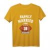 18. Hochzeitstag Fußball Couple Shirt – Personalisiertes Jubiläumsgeschenk für Paare, Liebe und Fußball