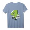 Kinder Fußball T-Shirt zum 4. Geburtstag für Jungen und Mädchen - Lustiges Geschenk für 4-Jährige Fußballfans
