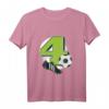 Kinder Fußball T-Shirt zum 4. Geburtstag für Jungen und Mädchen - Lustiges Geschenk für 4-Jährige Fußballfans