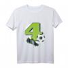 Kinder Fußball T-Shirt zum 4. Geburtstag für Jungen und Mädchen - Lustiges Geschenk für 4-Jährige Fußballfans