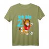 Kinder 2. Geburtstag T-Shirt für Jungen mit Löwen und Fußball - Lustiges Geschenk zum 2. Geburtstag für kleine Kicker und Fußballfans