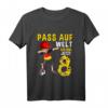 Kinder 8. Geburtstag Fußball Deutschland Jungen - Fußballer T-Shirt mit Dabbing Torjubel & lustigem Spruch für den kleinen Fußballfan