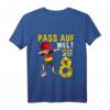 Kinder 8. Geburtstag Fußball Deutschland Jungen - Fußballer T-Shirt mit Dabbing Torjubel & lustigem Spruch für den kleinen Fußballfan