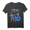 Kinder Fußball T-Shirt für Jungen mit Dabbing Fußballspieler Motiv - Perfekt zum 10. Geburtstag