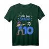 Kinder Fußball T-Shirt für Jungen mit Dabbing Fußballspieler Motiv - Perfekt zum 10. Geburtstag