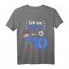 Kinder Fußball T-Shirt für Jungen mit Dabbing Fußballspieler Motiv - Perfekt zum 10. Geburtstag