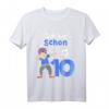 Kinder Fußball T-Shirt für Jungen mit Dabbing Fußballspieler Motiv - Perfekt zum 10. Geburtstag