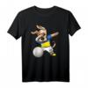 Tupfender Hund Ukraine Volleyball T-Shirt mit Flagge – Lustiges Dabbing Volleyball Design für Fans, Spieler & Trainer