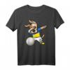 Tupfender Hund Ukraine Volleyball T-Shirt mit Flagge – Lustiges Dabbing Volleyball Design für Fans, Spieler & Trainer