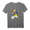 Tupfender Hund Ukraine Volleyball T-Shirt mit Flagge – Lustiges Dabbing Volleyball Design für Fans, Spieler & Trainer