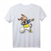 Tupfender Hund Ukraine Volleyball T-Shirt mit Flagge – Lustiges Dabbing Volleyball Design für Fans, Spieler & Trainer