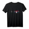 Serbien Flagge Herz Herzschlag EKG Pulse T-Shirt – Für serbische Fans, Freunde & Fußballliebhaber, perfekt zum Zeigen des serbischen Stolzes