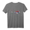 Serbien Flagge Herz Herzschlag EKG Pulse T-Shirt – Für serbische Fans, Freunde & Fußballliebhaber, perfekt zum Zeigen des serbischen Stolzes