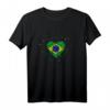 Herz Fußball Brasilien Fan Flagge Frauenfußball T-Shirt – Perfektes Geschenk für Fußballerinnen, Mamas & Trainerinnen