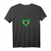 Herz Fußball Brasilien Fan Flagge Frauenfußball T-Shirt – Perfektes Geschenk für Fußballerinnen, Mamas & Trainerinnen