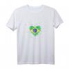 Herz Fußball Brasilien Fan Flagge Frauenfußball T-Shirt – Perfektes Geschenk für Fußballerinnen, Mamas & Trainerinnen