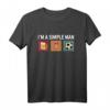 Ich bin ein einfacher Mann Frauen Bier Fußball T-Shirt – Lustiges Geschenk für Fußballfans, Spieler und Trainer