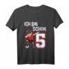Kinder 5. Geburtstag Fußball T-Shirt für Jungen & Mädchen - Coole Dab-Pose, Zahl 5, Geburtstagsgeschenk für kleine Fußballer