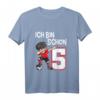 Kinder 5. Geburtstag Fußball T-Shirt für Jungen & Mädchen - Coole Dab-Pose, Zahl 5, Geburtstagsgeschenk für kleine Fußballer